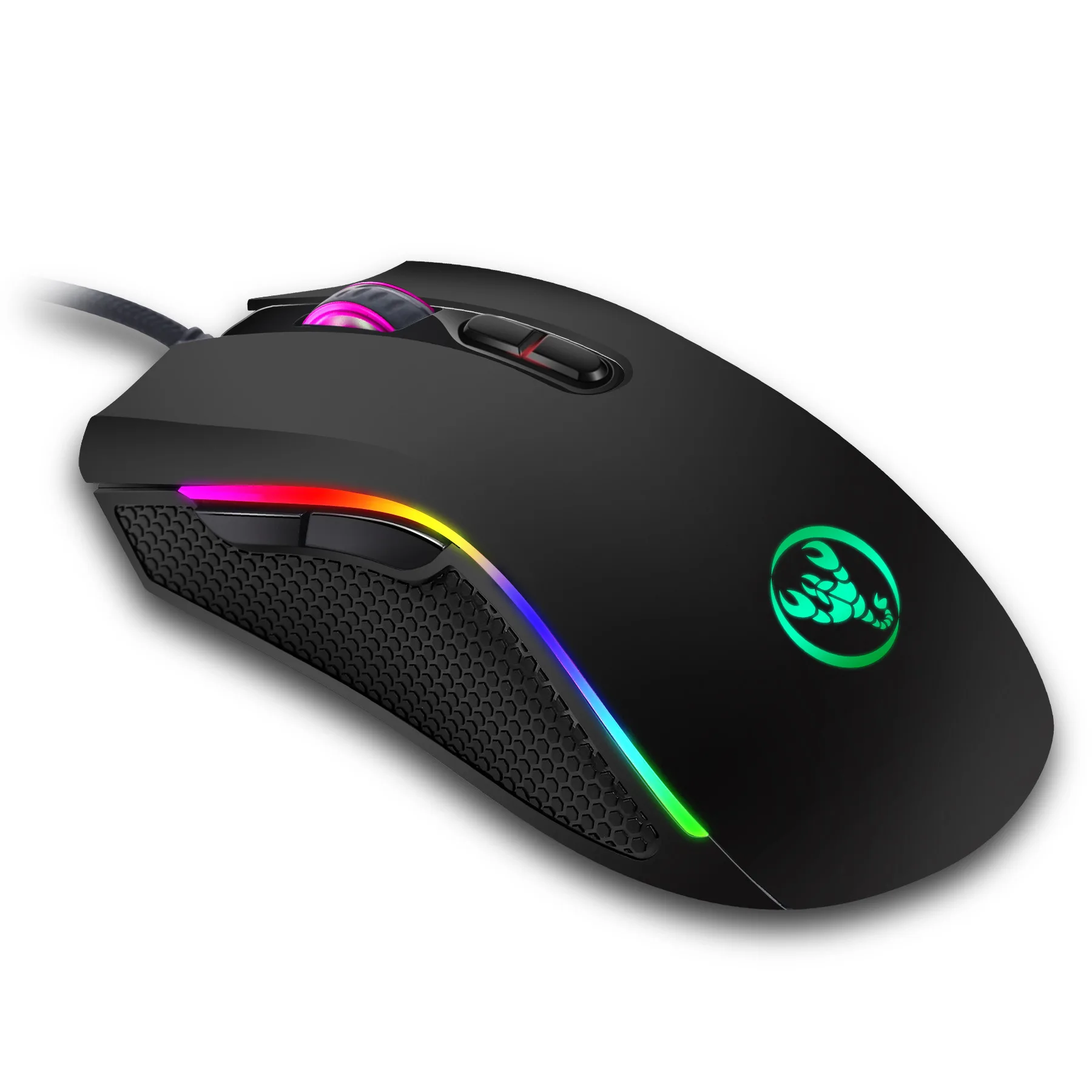 

Rgb Mouse With Backlight Ergonomic 7buttons 4-level Dpi Wired Usb Gaming Mice Computer With Cable For Pc Laptop Lol Dota2 Gamer