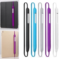 silicone protector case holder cover sleeve with elastic strap for apple ipencil 1st 2nd ipad pencil 1 2 generation accessories