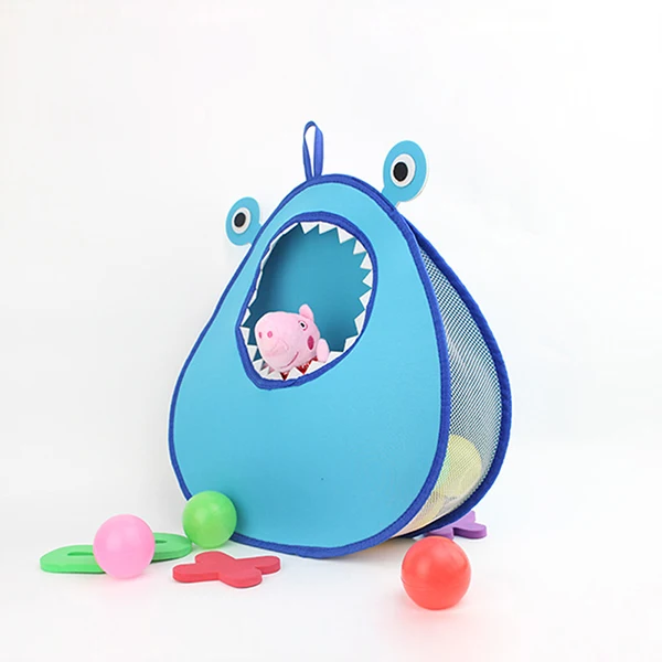 Blue TJ126 Практичная подвесная Сетчатая Сумка для хранения игрушек для ванной, органайзер для кухонных вещей, корзина для хранения куклы, детская корзина для ванной - Цвет: Blue TJ126