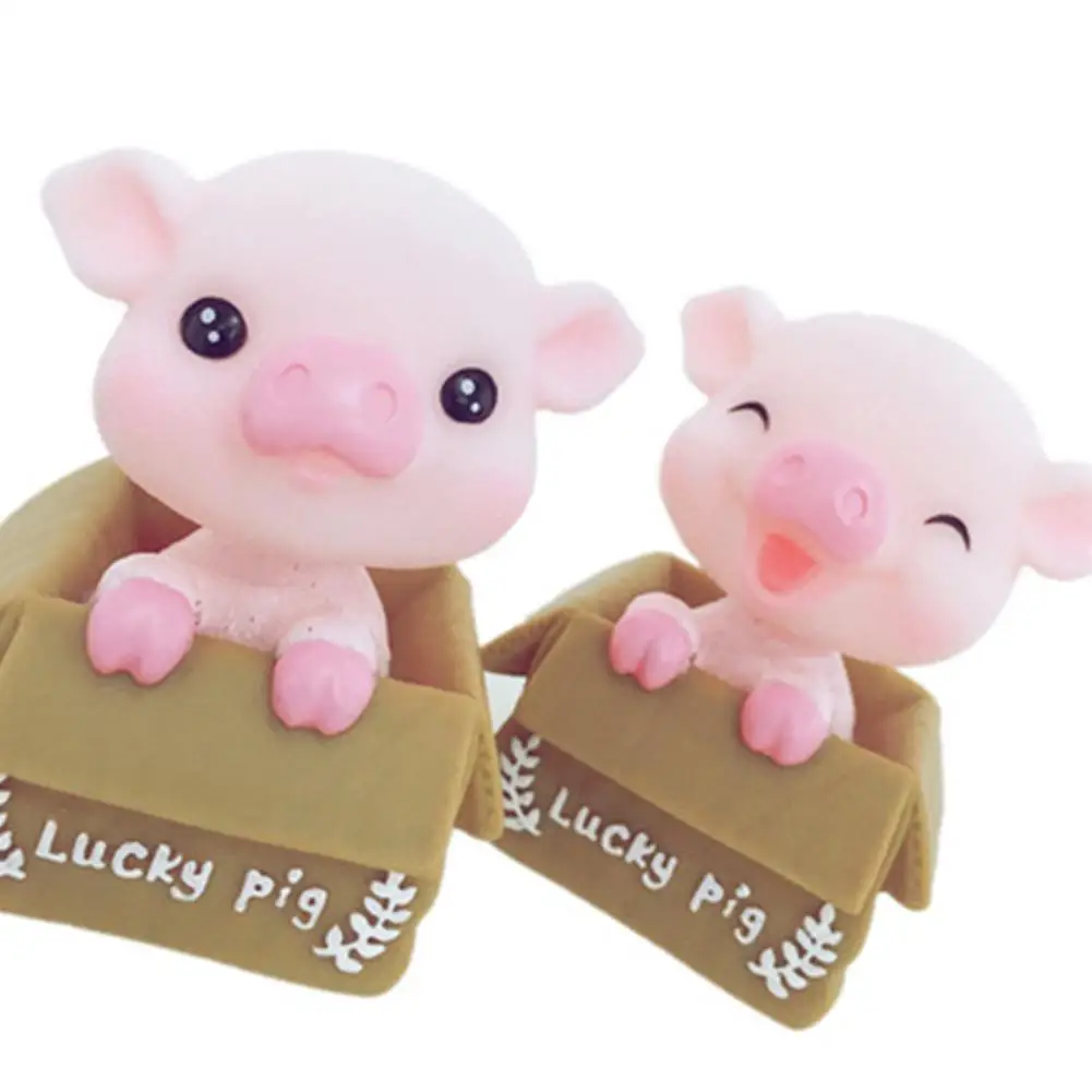 Украшение для автомобиля Повезло свинка качающаяся головой милое Ювелирное