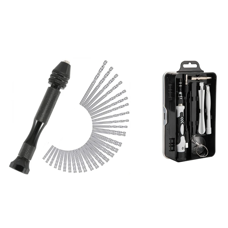 

Набор ручных сверл, 1 набор, ручная дрель с тисками и 1 коробка, набор электронных отверток