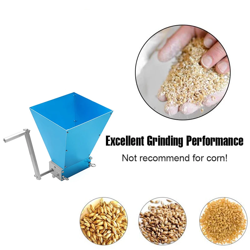 

Newest Stainless Steel 2 Rollers Homebrew Barley Grinder Crusher Malt Powder Grain Mill For Home Beer Brewing Manual Tools