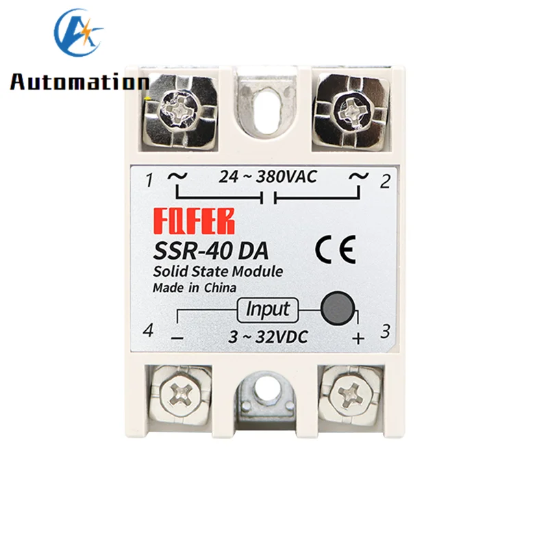 1pcs SSR-40DA 10DA 25DA 40DA 50DA 60DA 70DA 80DA 100DA Solid State Relay Module 3-32V DC Input 24-380VAC 10A-100A | Обустройство дома