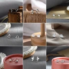 925s с серебряным покрытием серьги штифты серьги простой маленький животных корона принцессы звезды изысканный, свисающие серьги для женщин, серьги подарочный набор украшений для ушей