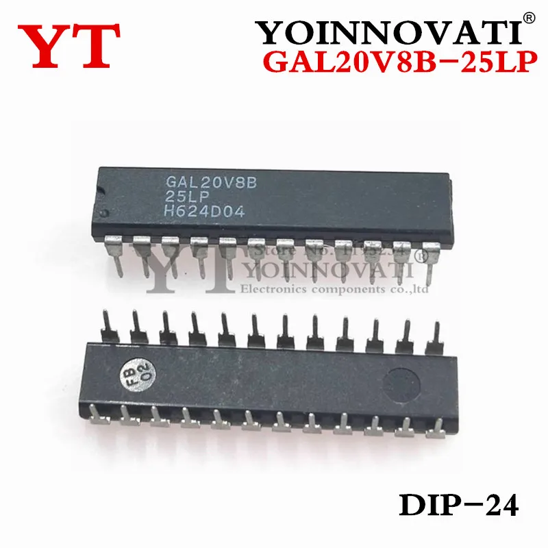 10 шт./лот GAL20V8B 25LP GAL20V8 25LPN DIP 24|Интегральные схемы| |