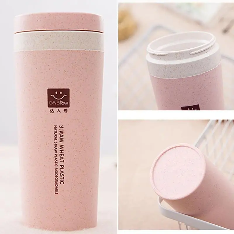 Кружка термос из пшеничной соломы 300 мл|Одноразовые пластиковые стаканы| |