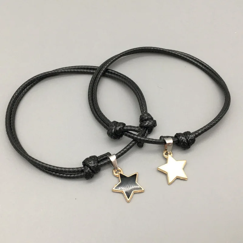 2 шт./компл. модные браслеты с шармами для пар браслет ручной работы веревочной