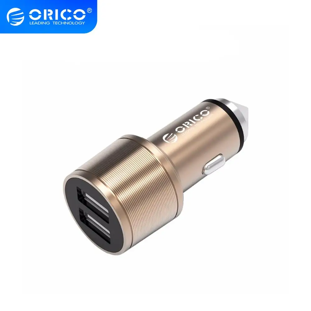 Автомобильное зарядное устройство ORICO алюминиевое USB 2 порта 5V2.4 макс. выход 15 5