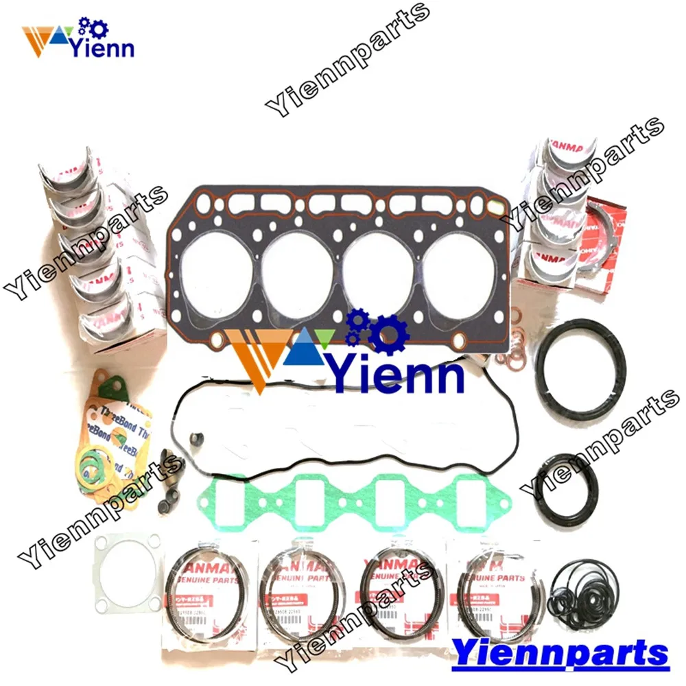 Для Yanmar 4TNE78 капитальный Ремонтный комплект колец экскаватор погрузчик ремонт