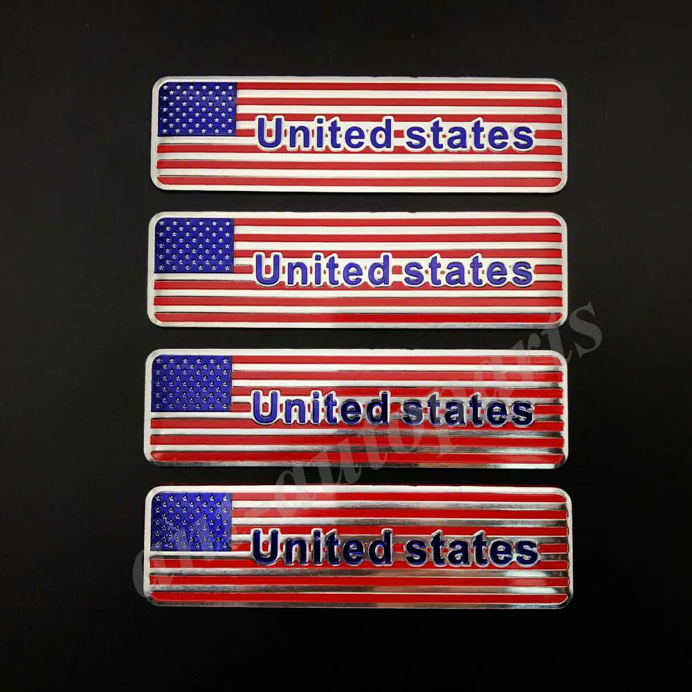

4x USA American Flag United States Car Emblem Badge Motorcycle Sticker Fairing