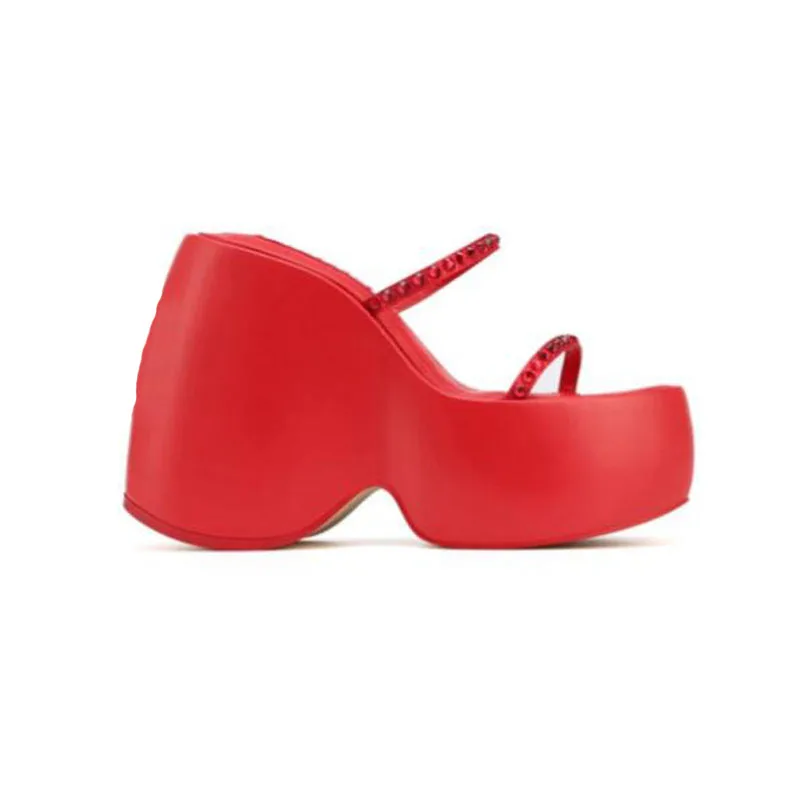 Туфли женские на танкетке сандалии толстой подошве высокий каблук туфли в