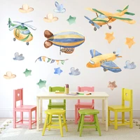 new aircraft spaceship star wall sticker living room bedroom childrens room decoration personalized wall stickers