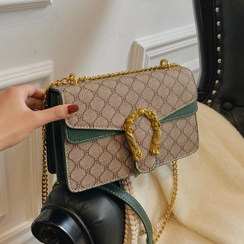 

New Women's Shoulder Shopping Bag High Quality PU Leather Fashion Chain Messenger Bag Designer Handbags Purse