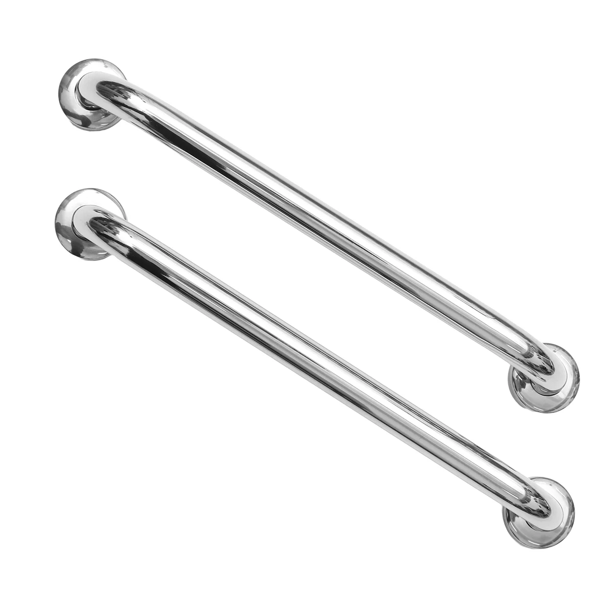 

2 Pcs 2.5x40cm Silver Safe Toilet Bathroom Bathtub Handrails Safety Grab Bars Stainless Steel Handles Armrests Hand Rails for
