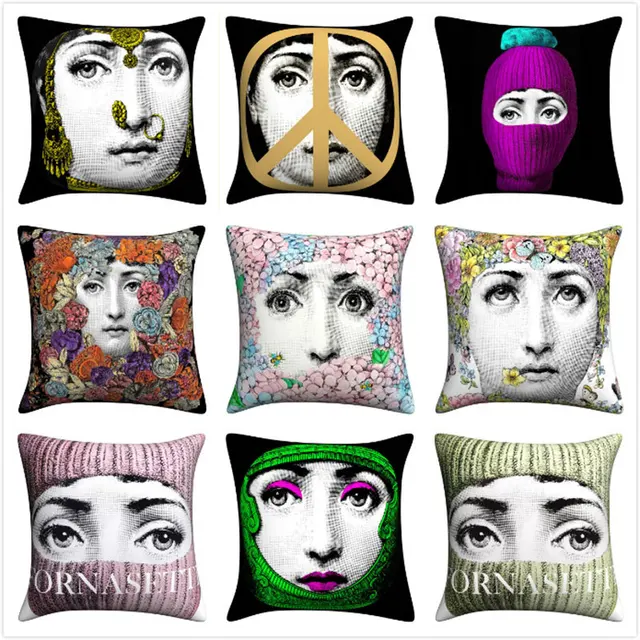 Decorative Throw Pillows Case Cute Cartoon Square Cushion Cover For Sofa Home Decor Almofadas Pillowcase