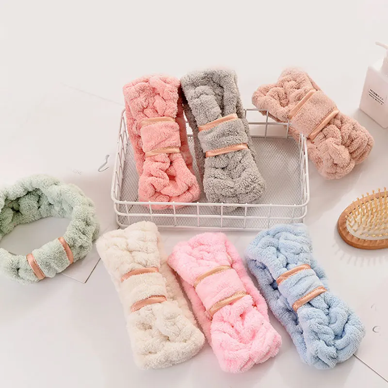 

Модные однотонные Цвет коралловый флис повязка на голову мыть лицевая дуга с головными повязками для женщин с повязкой на голову для девоче...