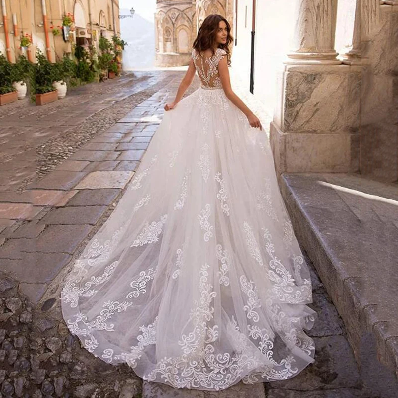 

BAZIIINGAAA Simple Wedding Dress Lace Little Beading Strapless Dress Luxury Wedding Gowns Bridal Can Be Washed Bride Dresses