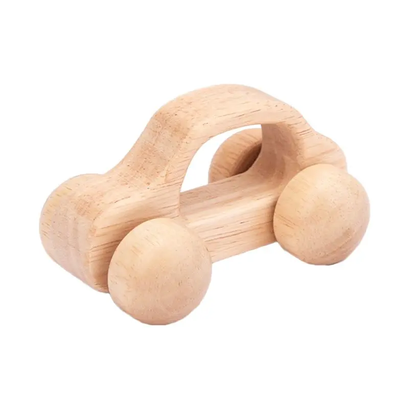 

Let's Make Baby Toys Beech Wooden Blocks 1pc Wooden Car Cartoon Educational Montessori Toys For Children Teething Baby Teethers