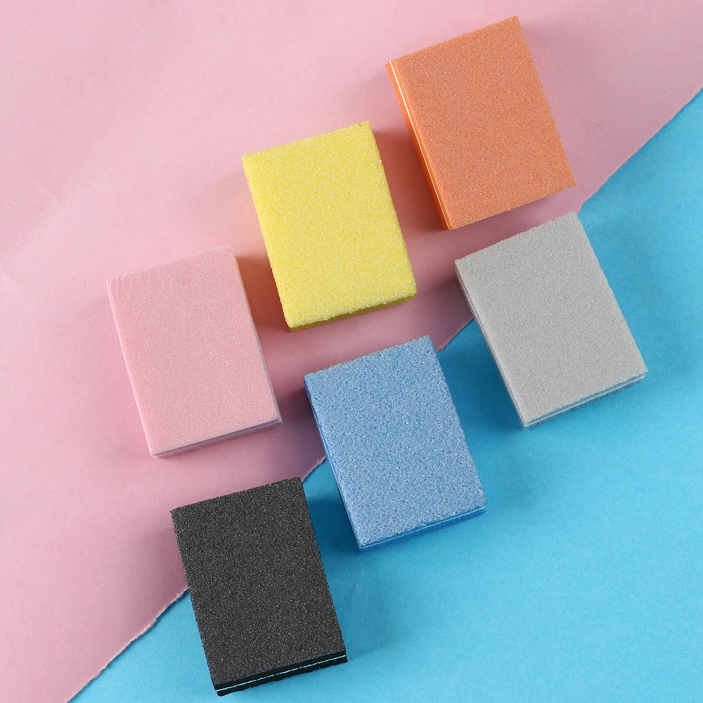 10/20 шт./лот двухсторонняя мини пилка для ногтей буферные Блоки Красочные губки
