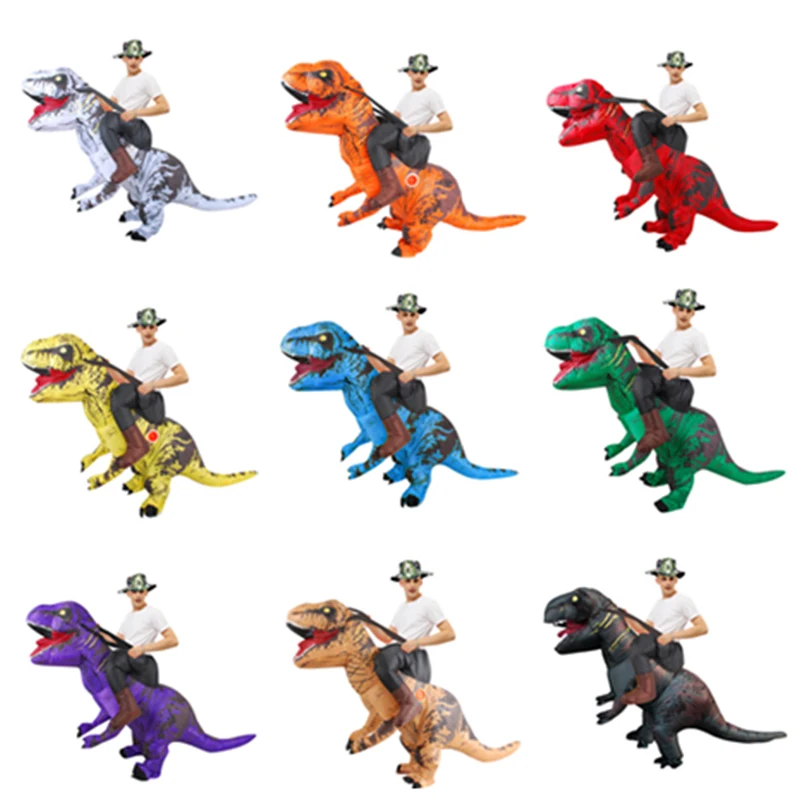Взрослый ездить на T-REX надувной динозавр костюм животного карнавальный Косплэй