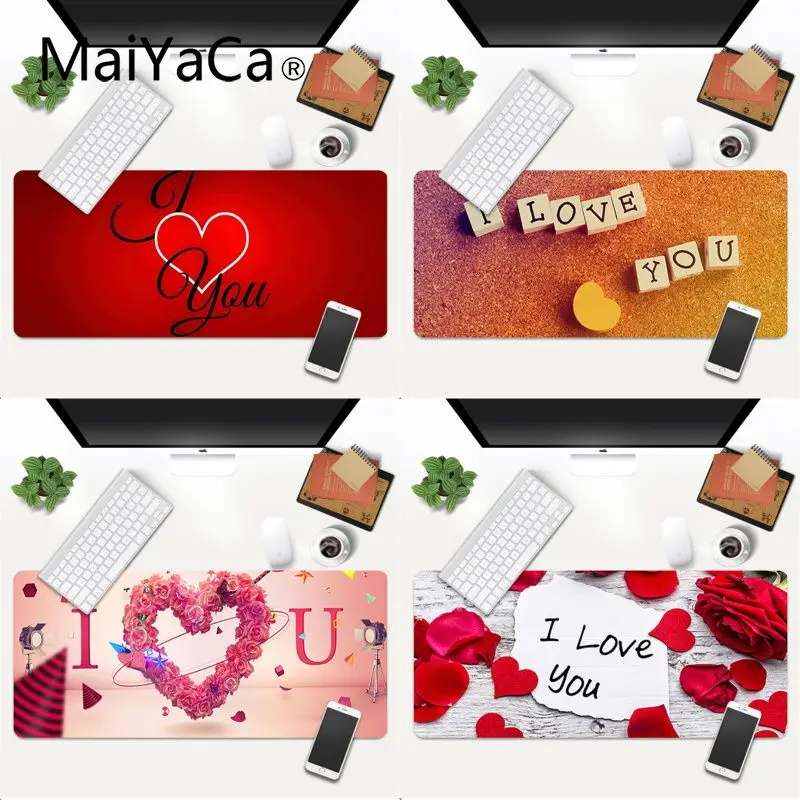

MaiYaCa Funny I love you mouse pad gamer play mats Gaming Mouse Mat xl xxl 800x400mm for world of warcraft