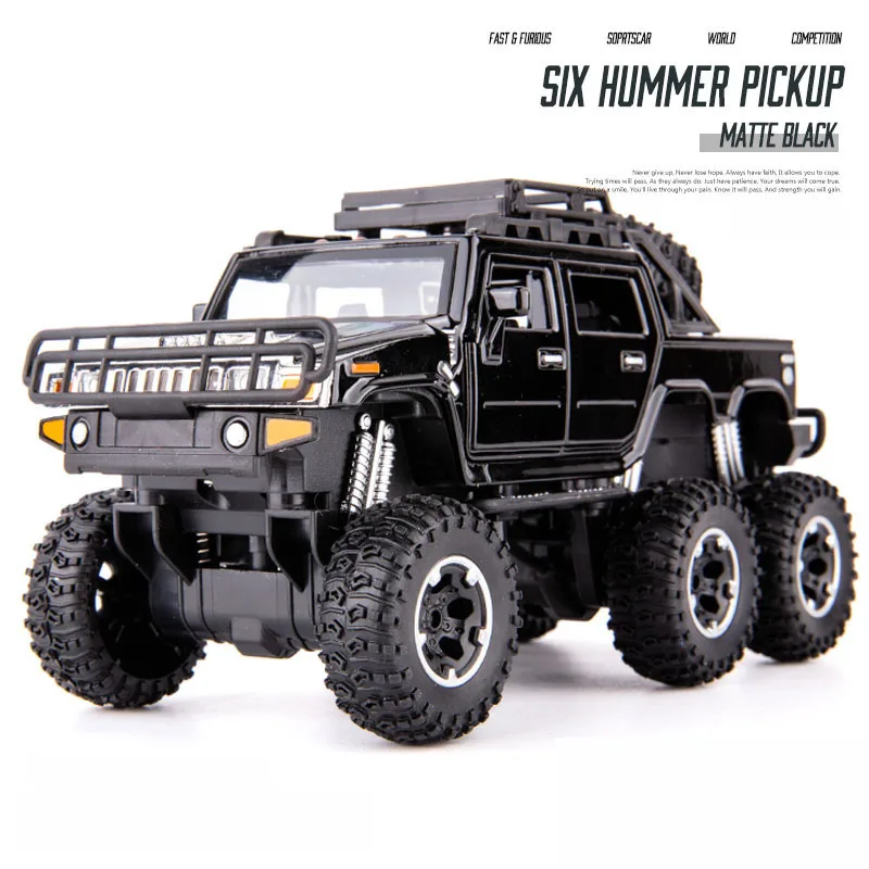 

Nicce 1:32 Hummer Pickup Alloy Car Model Car Model Sound and Light Back Die-casting Toy Car Child Gift Collection A203