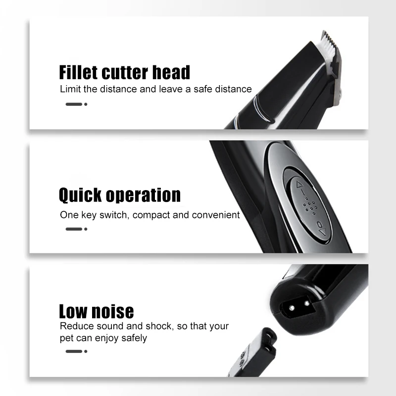 

Pet Dog Clippers USB Rechargeable Cordless Electric Pet Clippers for Dogs and Cat Hair Around Face Paws HY99