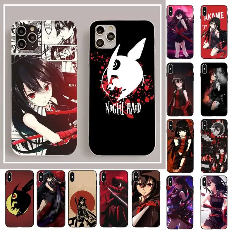 

MaiYaCa Akame Ga Kill Anime Phone Case for iPhone 11 12 13 mini pro XS MAX 8 7 6 6S Plus X 5S SE 2020 XR cover