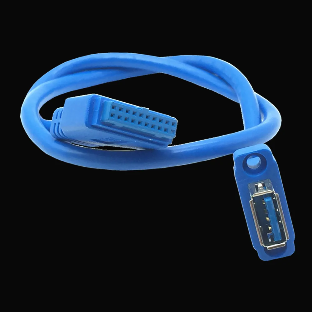50 см материнская плата 20Pin к USB 3 0 гнездовой кабель для передачи данных с винтовой
