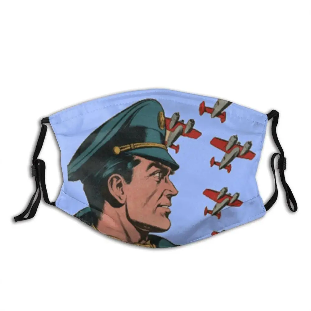 

Пилот винтажный комикс Ретро Рисование Diy маска для лица для взрослых и детей винтажная старинная для продажи винтажная Ретро винтажная бло...