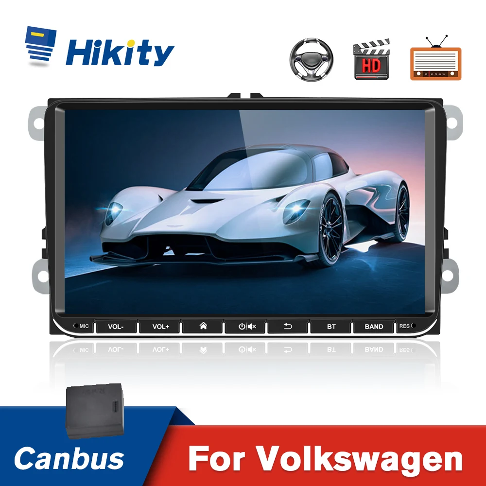 Автомагнитола Hikity 9 дюймов мультимедийный плеер с GPS Навигатором Wi Fi для