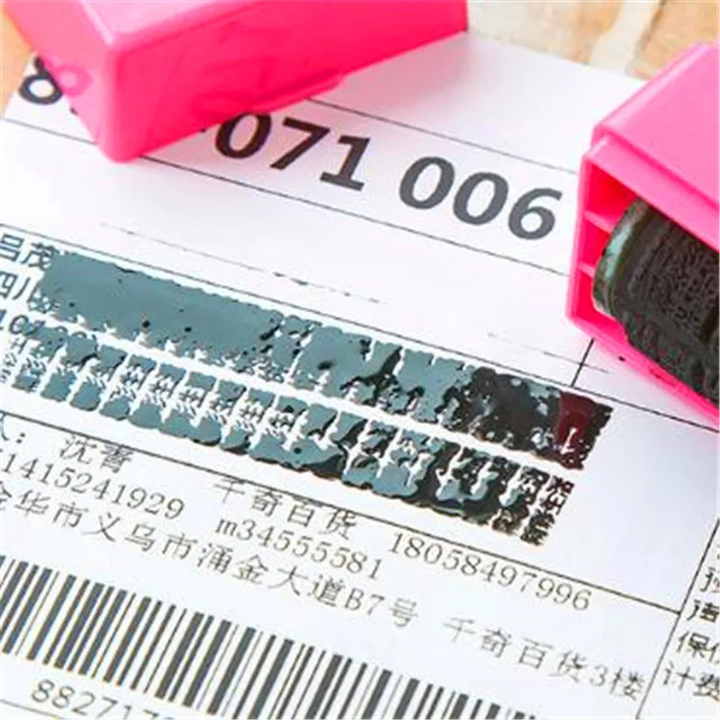 Roller Type Garbled Secret ID Theft Protection Stamp Express Single Privacy Smear Cover Word Stick Chapter Sealing Prtection | Канцтовары