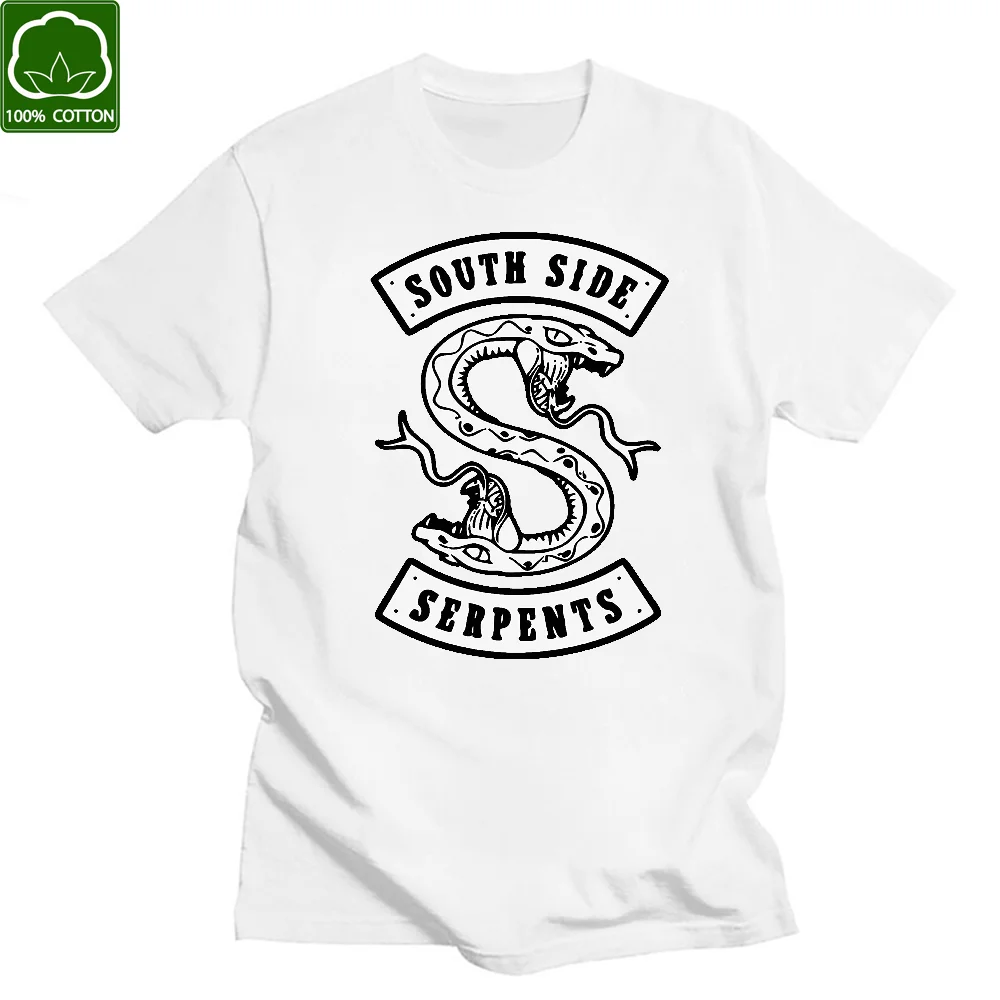 Camiseta de algodón Unisex, prenda de vestir, de manga corta, estilo Harajuku, Vintage, Kawaii, Hip Hop, con estampado de serpiente, modelo TV Riverdale 2021