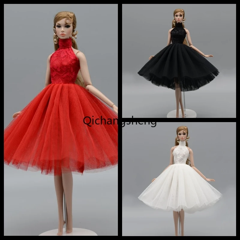 

High Neck 1/6 BJD Ballet Dress for Barbie Doll Clothes Dancing Outfits Party Gown 4-layer Skirt 11.5" Dolls Accessories Toy Gift