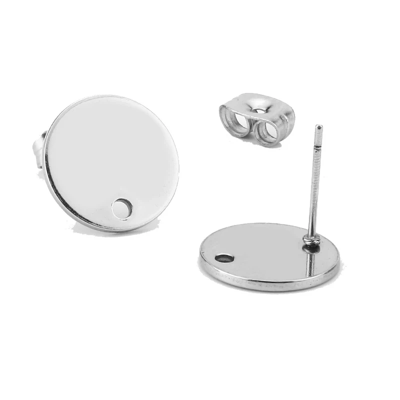 

20pcs Stainless Steel Round Bar Drop Earrings Base Connectors 8mm/10mm/12mm For DIY Making Accessories