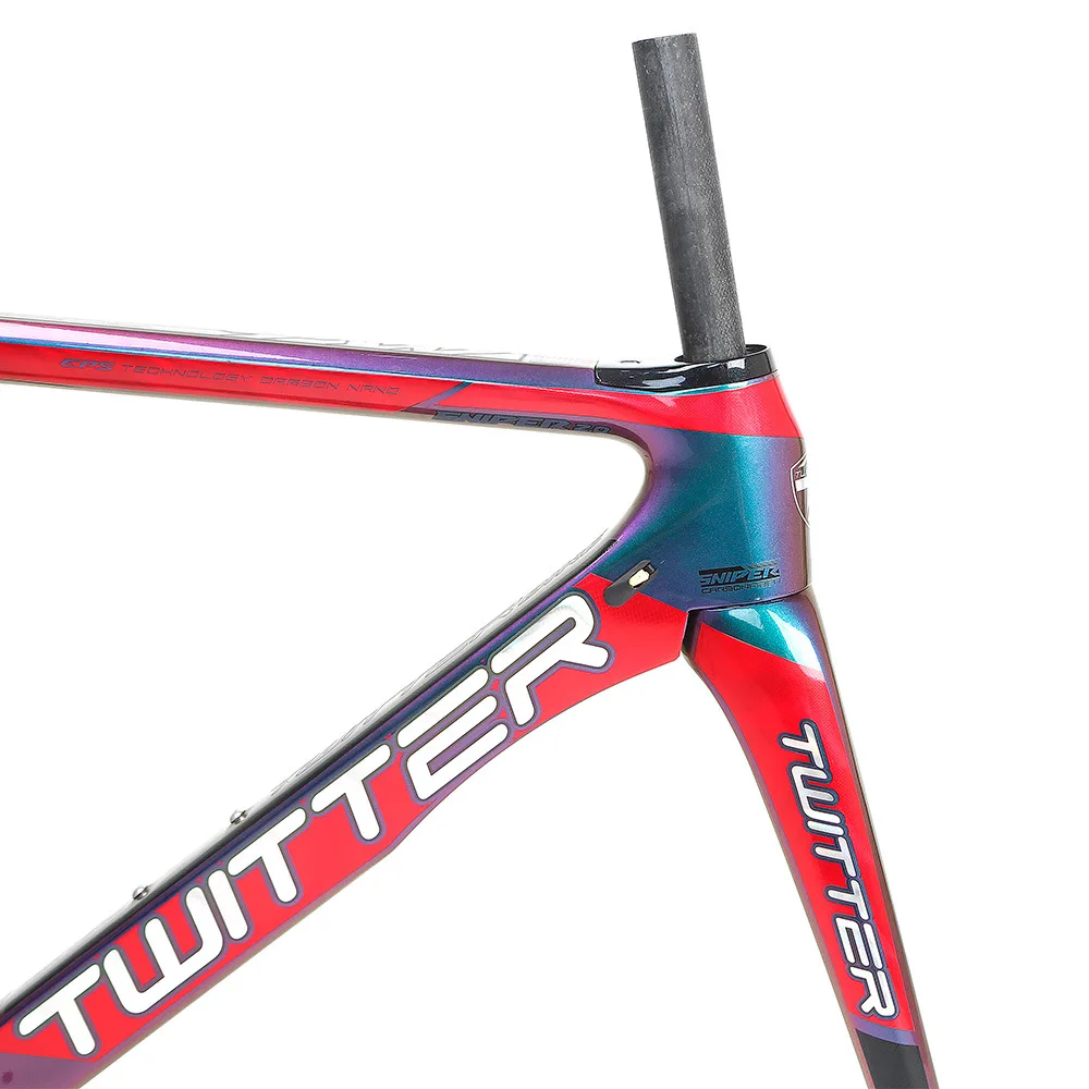 Twitter Sniper2.0 Discolor Racing Road Bike 700C углеродная 18K рама + вилка подседельный штырь