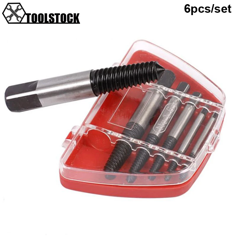 6 шт./лот экстрактор поврежденных винтов легко устанавливаемый болт сломанных