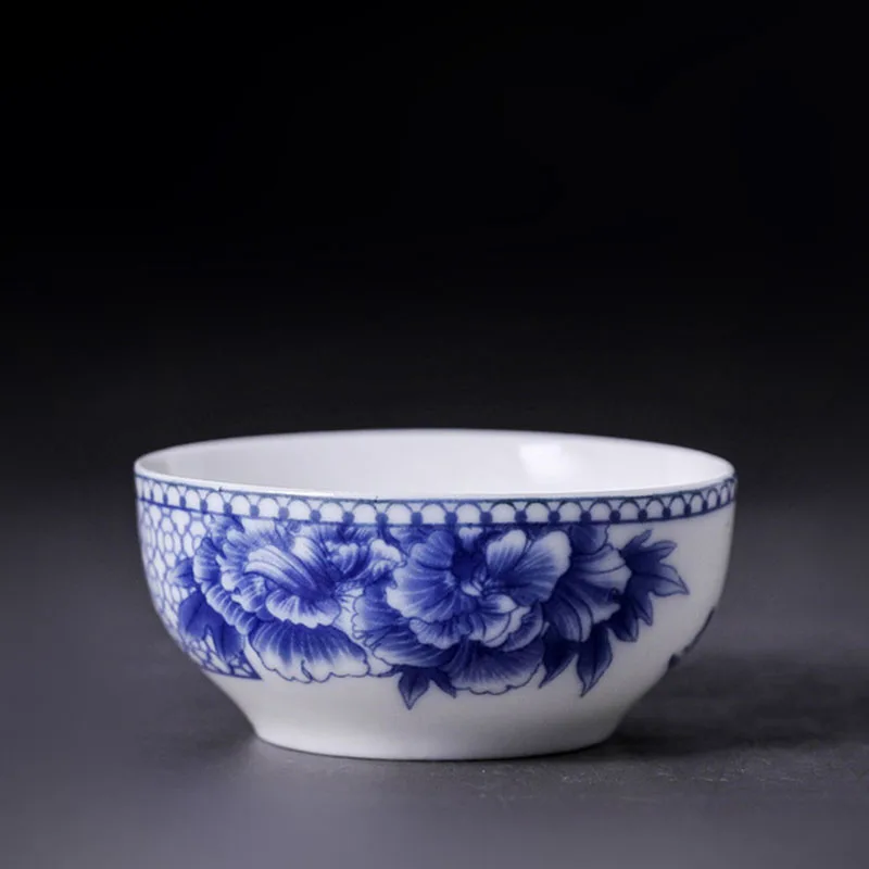 

20pcs/set Blue and White Ceramic Glaze Teacup Tea Bowl Kung Fu Chinese Tea Set 45ml Hand-painted Kitchen Drinkware