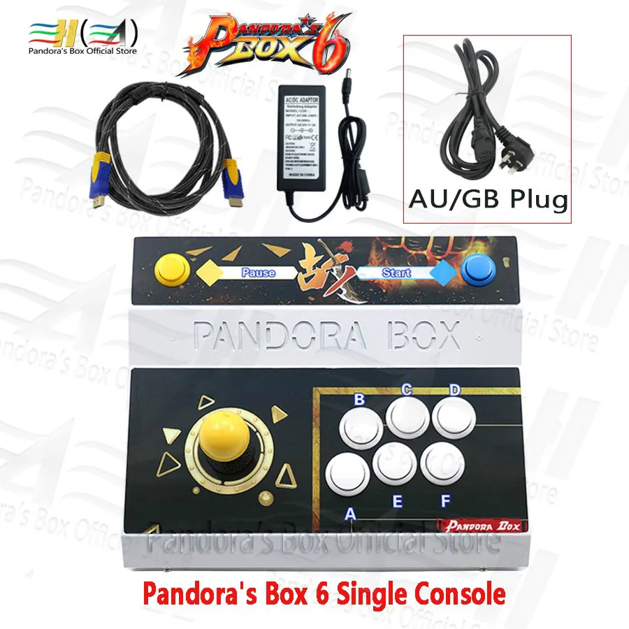 PB6 single GB plug Pandora Box 6 1300 в 1 одна консоль аркадная игровая машина джойстик может добавить 3000 FBA MAME PS1 Игры 3d tekken Mortal Kombat - Цвет: PB6 single GB plug