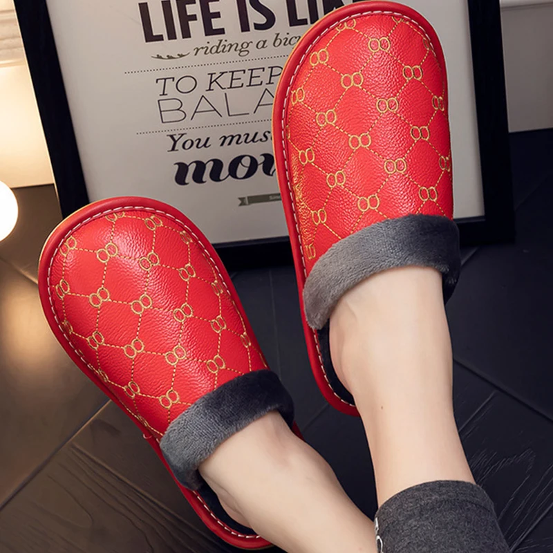 

2021 New Large size Women's Slippers Weaving Warm Luxury Winter Woman Home Slippers Women Men Indoor Outdoor Slippers