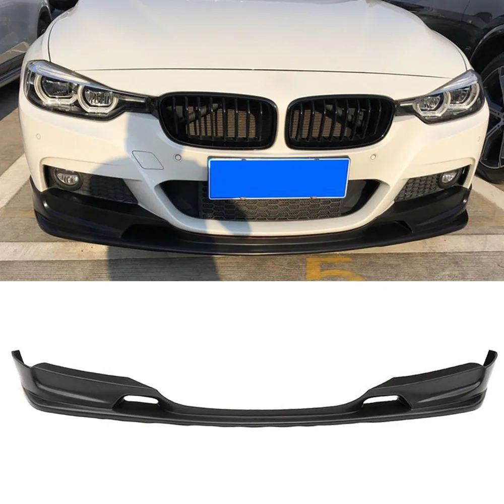 Черные передние разветвители для губ из пу BMW 3 серии F30 F35 M Sport Tech 2014-2018 передний
