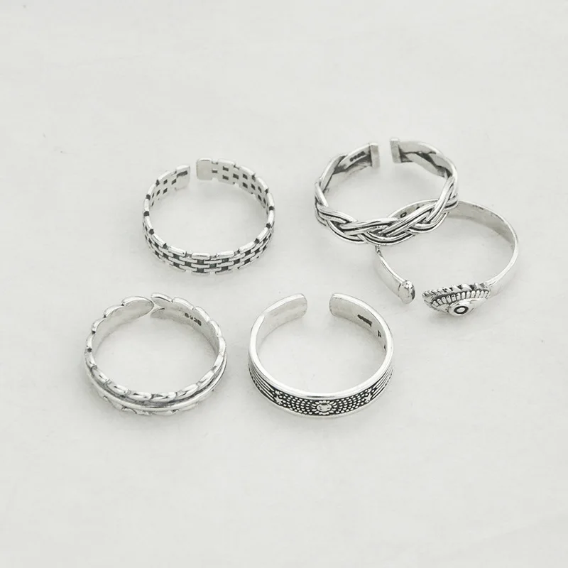 Женское кольцо из серебра 925 пробы в стиле панк|Кольца| |