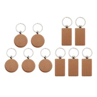 5 blank wooden key chain diy wood keychain rings key tags jewelry findings craft