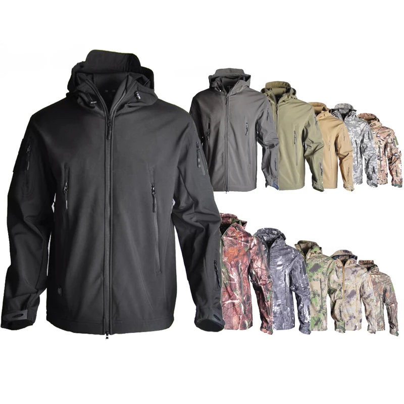 

TAD SoftShell V4.0 Tactical Jacket Military Camoufalge Hunting Jacket Men's Waterproof Jacket Hunting Clothes Windbreaker