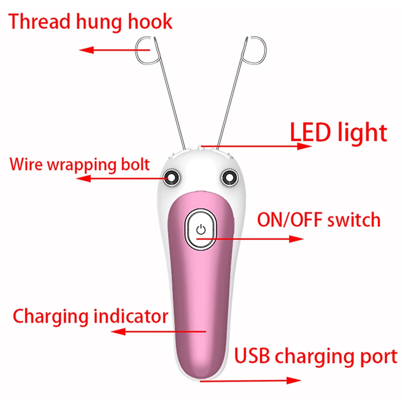 Депилятор с хлопковой нитью Женская бритва для удаления волос на лице уход за