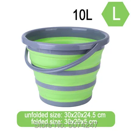 Складное ведро 5л/10л портативное домашнее дорожное уличное складное рыболовное