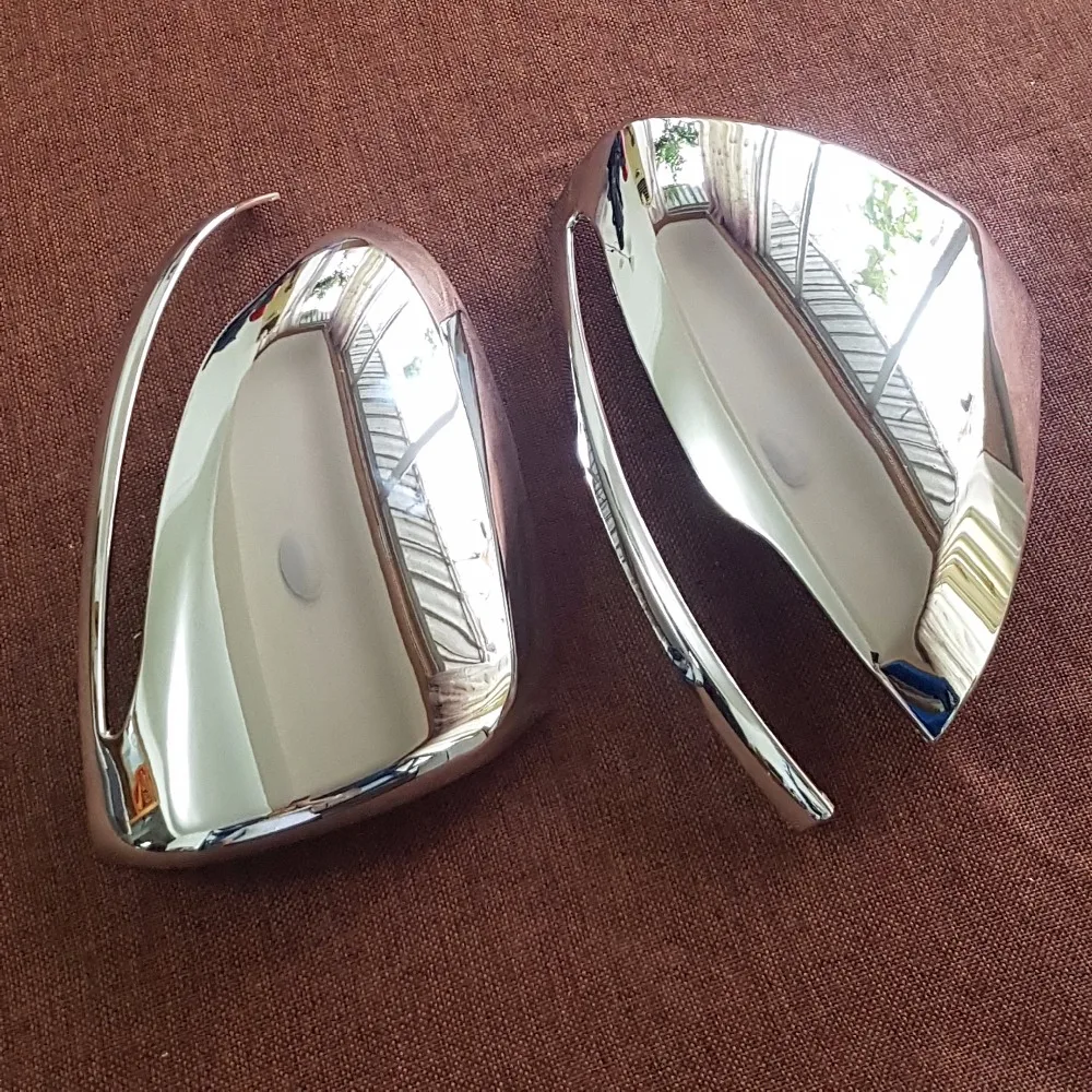 

2pcs Chrome Silver Mirror Cover Trim For Mercedes Benz W222 S Class S320 S400 S400L S500 S500eL S550 2014 2015 2016 LHD