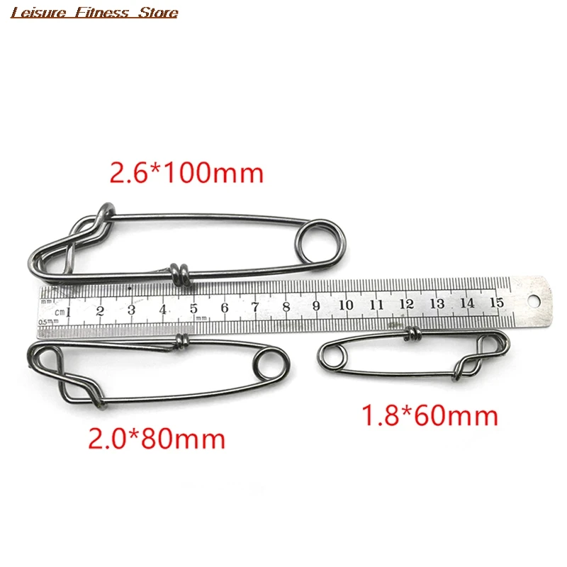 

2pcs/lot Stainless Steel Ocean Boat Fishing Snap Open Eye Snap Fishing Swivel Accessories 3 Sizes