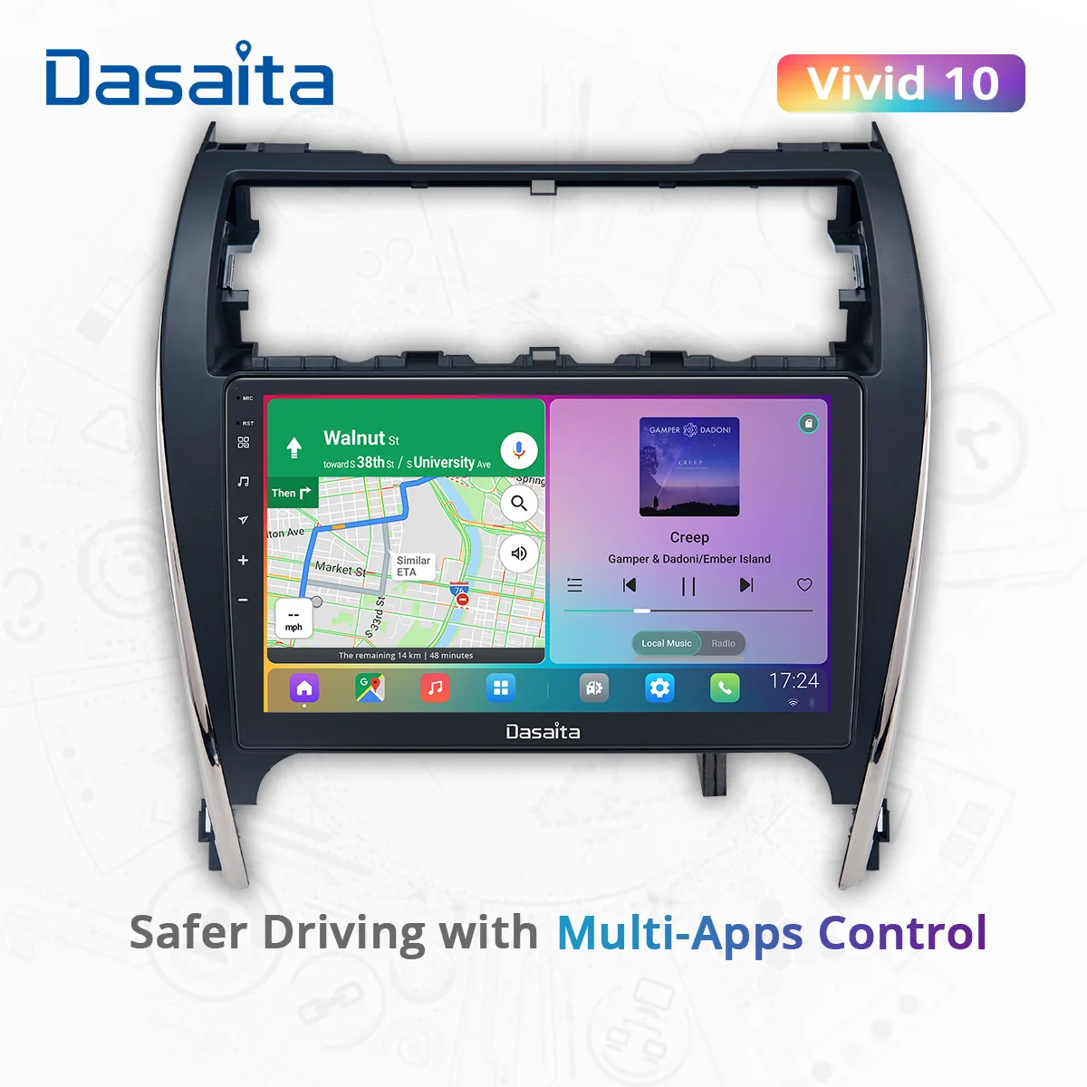 

Dasaita Vivid For Toyota Camry 2012 2013 2014(US&Mid-East Version) car intelligent system Carplay Android Auto 1280*720 stereo