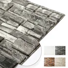 1 шт. 38x35 см самоклеящаяся 3D наклейка кирпич DIY Водонепроницаемый пены обои в детской комнате Кухня потолочная Фон Наклейки на стены